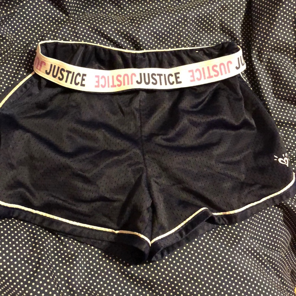 Justice shorts navy size 14